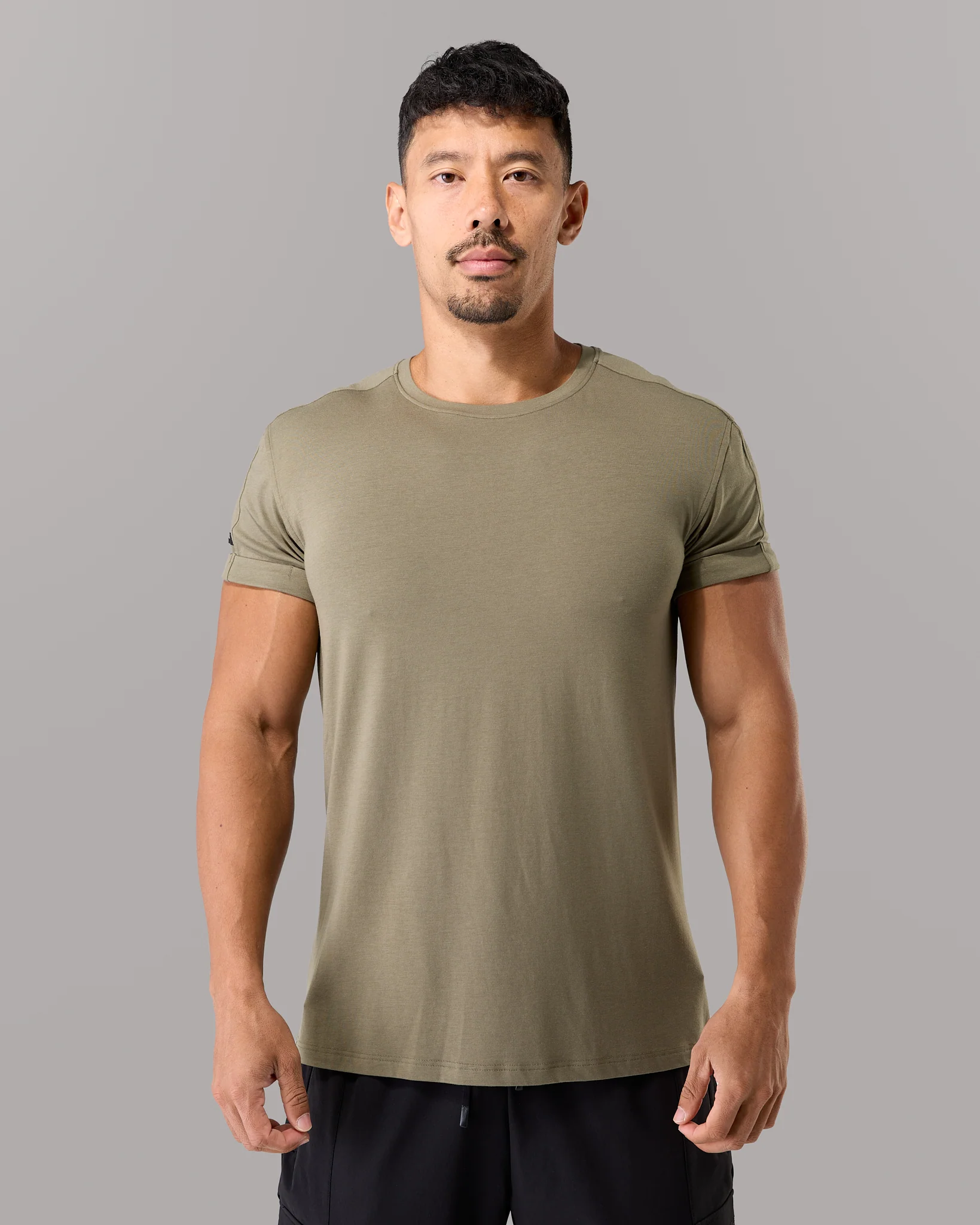 Muscle Fit Rolled Tee